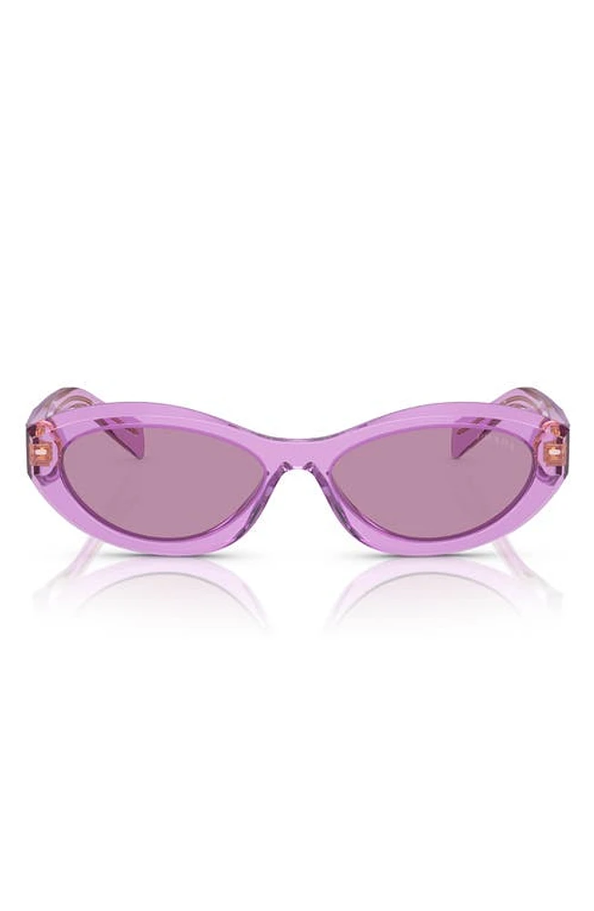 Prada 55mm Irregular Sunglasses in Violet at Nordstrom