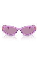 Prada 55mm Irregular Sunglasses in Violet at Nordstrom