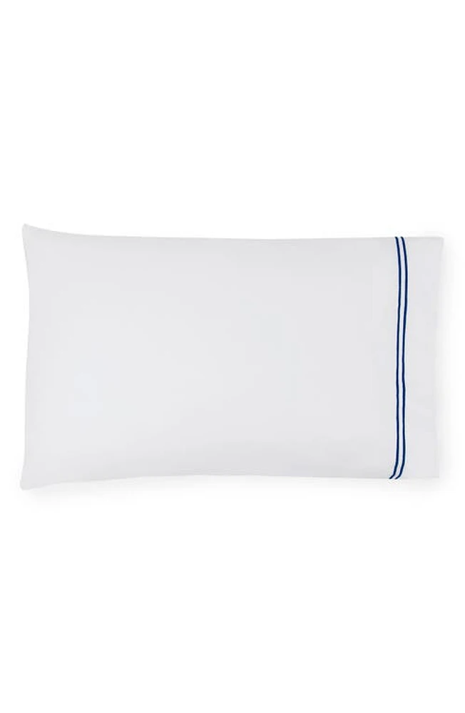 SFERRA Grande Hotel Pillowcase in White/Navy at Nordstrom