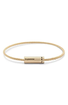 le gramme Men's 11G Brushed 18K Gold Cable Bracelet Yellow at Nordstrom, Cm