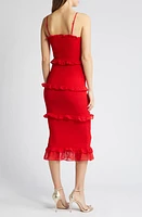 bebe Smocked Georgette Cocktail Dress at Nordstrom,