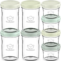 KeaBabies 8-Pack Prep Jars Food Glass Containers in Sage at Nordstrom