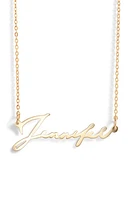 Argento Vivo Sterling Silver Argento Vivo Personalized Script Name Necklace in Gold at Nordstrom