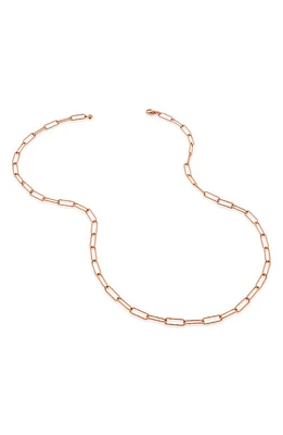 Monica Vinader Alta Textured Chain Link Necklace in Rose Gold at Nordstrom