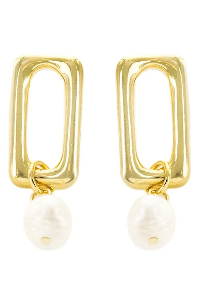 Panacea Imitation Pearl Drop Earrings in Ivory/Yellow Gold at Nordstrom