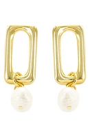 Panacea Imitation Pearl Drop Earrings in Ivory/Yellow Gold at Nordstrom