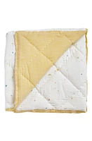 Pehr Reversible Quilted Organic Cotton Blanket in Ivory/Marigold at Nordstrom