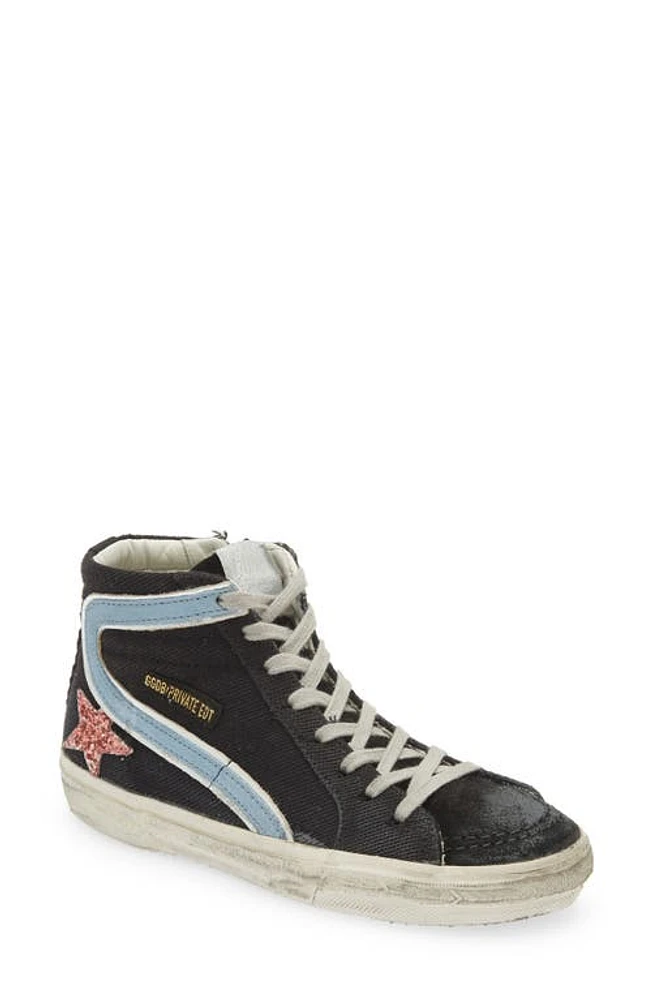 Golden Goose Slide High Top Sneaker in Silver/Pink/Ice/Zebra at Nordstrom, Size 10Us