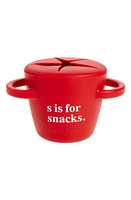 Bella Tunno S is for Snacks Happy Snacker Cup & Lid in Red at Nordstrom