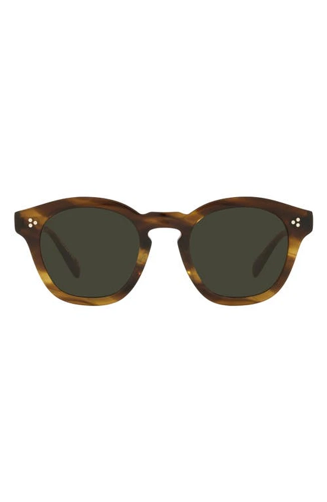 Oliver Peoples Boudreau LA 48mm Sunglasses in Dark Brown at Nordstrom