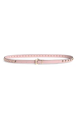 Valentino Garavani Rockstud Leather Belt 16Q Rose Quartz at Nordstrom,