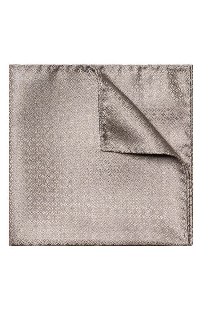 Eton Glitter Effect Silk Pocket Square in Lt/Pastel Gray at Nordstrom