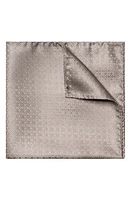 Eton Glitter Effect Silk Pocket Square in Lt/Pastel Gray at Nordstrom