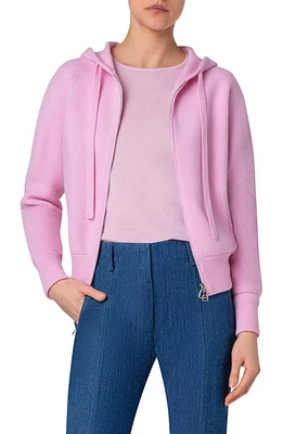 Akris Cashmere Piqué Full Zip Hoodie Lotus at Nordstrom,