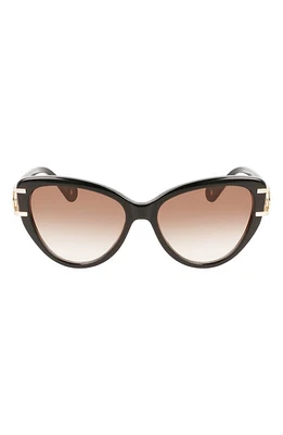 Lanvin Mother & Child 56mm Gradient Cat Eye Sunglasses in Black at Nordstrom