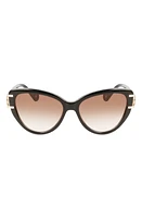 Lanvin Mother & Child 56mm Gradient Cat Eye Sunglasses in Black at Nordstrom