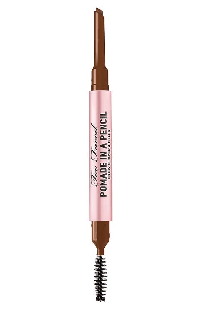 Too Faced Pomade in a Pencil Brow Shaper & Filler in Auburn at Nordstrom