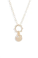 Anzie Dewdrop Marine Story Catcher Diamond Charm Necklace in Moonstone at Nordstrom