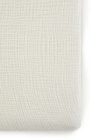 Oilo Organic Cotton Muslin Crib Sheet in Eggshell at Nordstrom