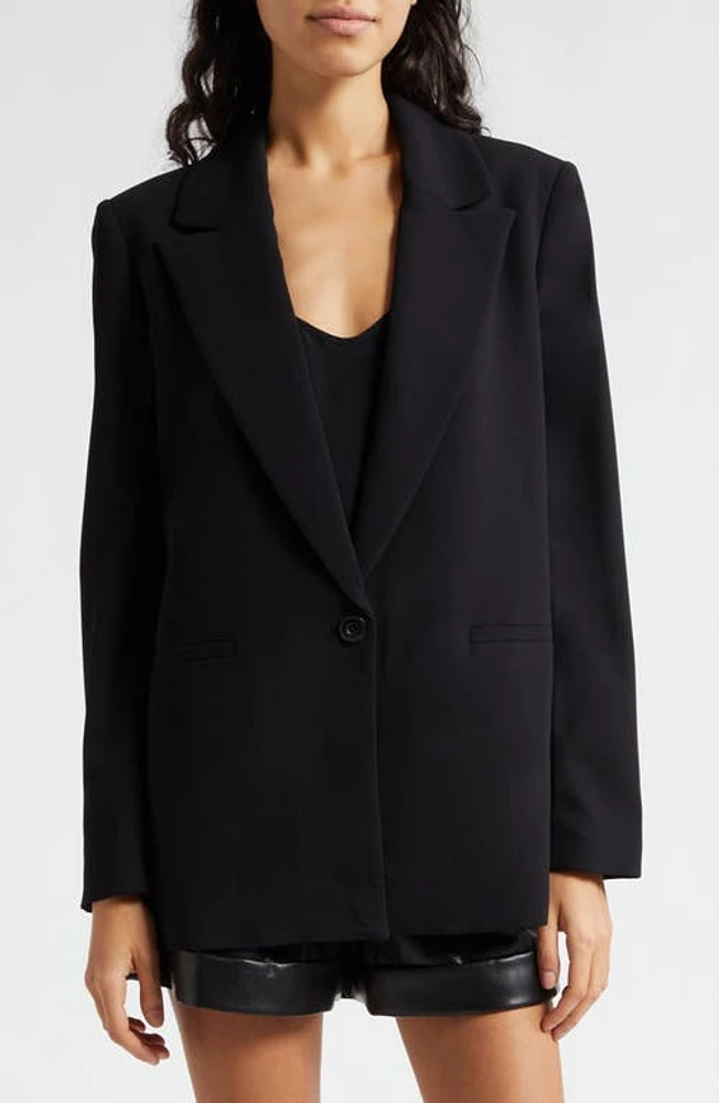 Alice + Olivia Denny Notched Collar Blazer Black at Nordstrom,