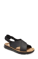 Camper Oruga Slingback Sandal Black/Beige Leather at Nordstrom,