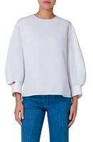 Akris punto Deconstructed Cotton Poplin Top Cream at Nordstrom,