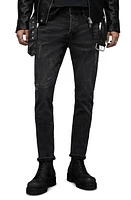 AllSaints Rex Slim Fit Jeans Washed Black at Nordstrom, X 32