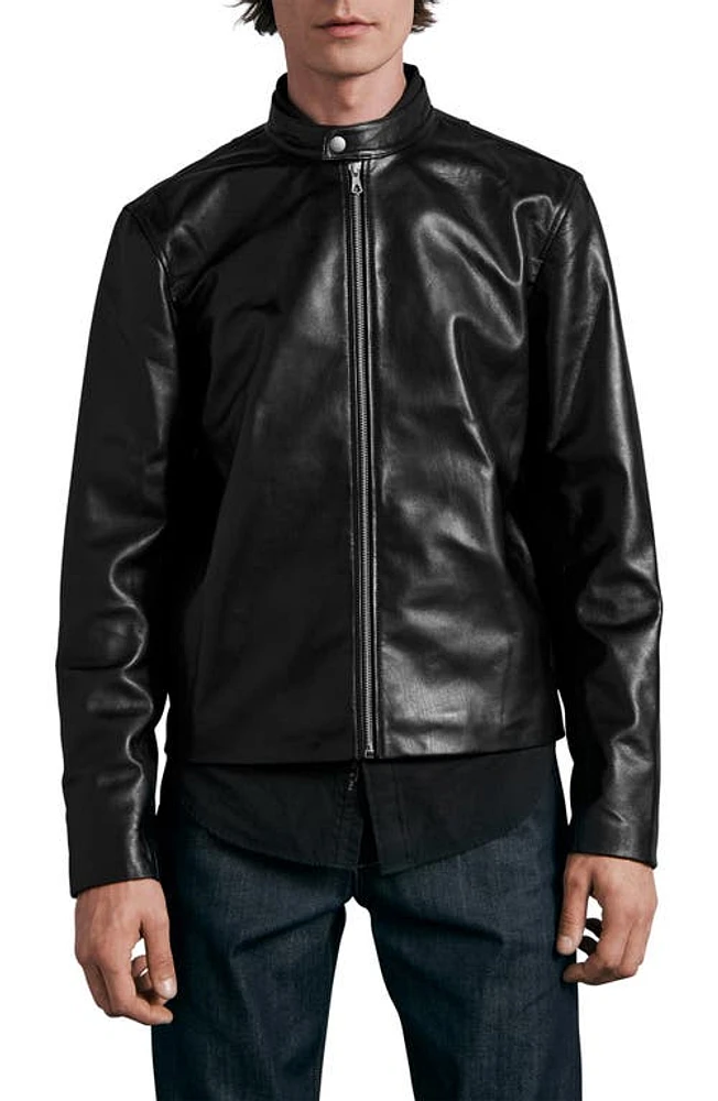 rag & bone ICONS Archive Cafe Racer Leather Jacket at Nordstrom,