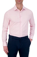 Report Collection Slim Fit Geometric Print Performance Dress Shirt 24 Pink at Nordstrom,