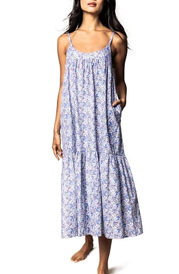 Petite Plume Fleur Dazur Chloe Floral Nightgown Blue at Nordstrom,