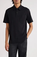 Dries Van Noten Helder Cotton Jersey Polo Black 900 at Nordstrom,