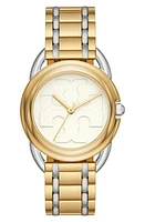 Tory Burch The Miller Two-Tone Bracelet Watch, 32mm in Gold at Nordstrom