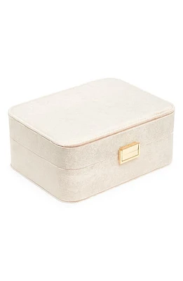 Nordstrom Large Jewelry Box with Mirror in Blush Velvet at Nordstrom