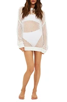 Beach Riot Hilary Long Sleeve Open Knit Cover-Up Sweater Tunic at Nordstrom,