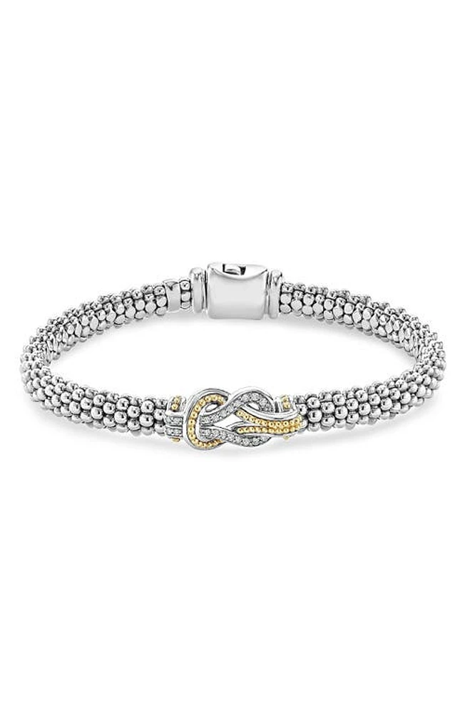 LAGOS Newport Rope Bracelet in Diamond at Nordstrom, Size 7