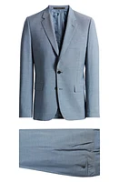 Paul Smith Tailored Fit Stretch Cotton Suit in Blue at Nordstrom, Size 44 Us