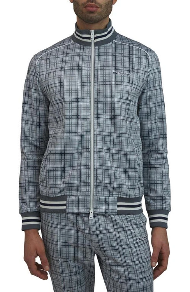 Ben Sherman Glen Plaid Track Jacket Grey at Nordstrom,