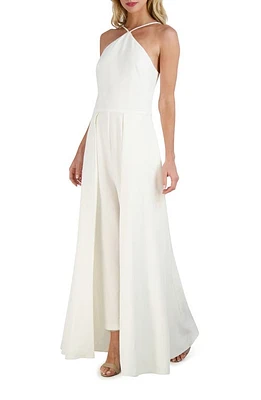 Julia Jordan Halter Walk-Through Jumpsuit Ivory at Nordstrom,