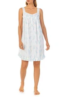 Eileen West Sleeveless Cotton Lawn Short Nightgown White Floral at Nordstrom,