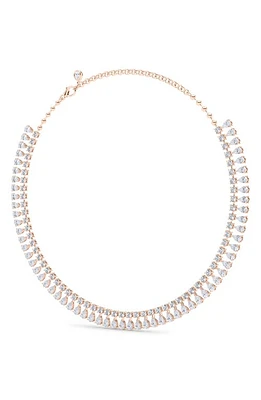 HauteCarat Lab Created Diamond Frontal Necklace in 18K Rose Gold at Nordstrom, Size 15