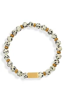 CLIFTON WILSON Men's Speckles Stone Beaded Bracelet in White at Nordstrom