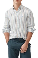 Rodd & Gunn Gimmerburn Stripe Linen Button-Up Shirt at Nordstrom,