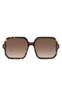 Isabel Marant 57mm Gradient Square Sunglasses in Havana/Brown Gradient at Nordstrom