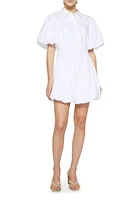 Simkhai Cleo Bubble Shirtdress White at Nordstrom,