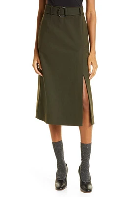 JASON WU Belted Side Slit Skirt Deep Rosemary at Nordstrom,