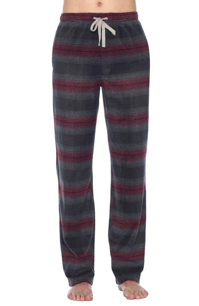 Majestic International Line Up Microfleece Lounge Pants Charcoal Stripe at Nordstrom,