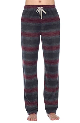 Majestic International Line Up Microfleece Lounge Pants Charcoal Stripe at Nordstrom,