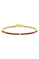 Crislu Cubic Zirconia Tennis Bracelet in Ruby at Nordstrom