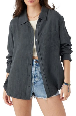 O'Neill Leni Cotton Gauze Button-Up Shirt at Nordstrom,