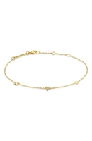 Zoë Chicco Itty Bitty XO Pavé Diamond Bracelet in 14K Yellow Gold at Nordstrom, Size 7